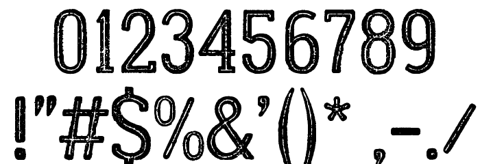 LumberjackInlineRough Font OTHER CHARS