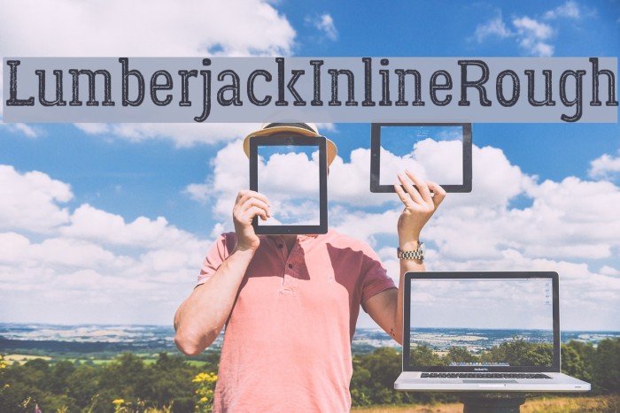 LumberjackInlineRough Font examples