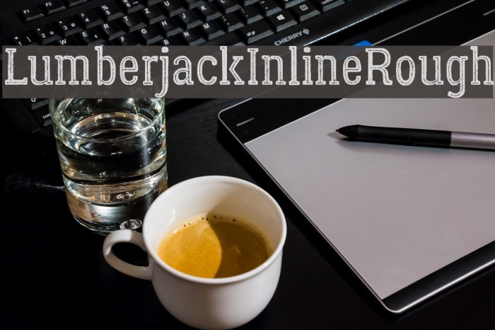 LumberjackInlineRough Font examples