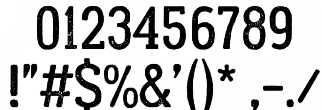 LumberjackRough Font OTHER CHARS