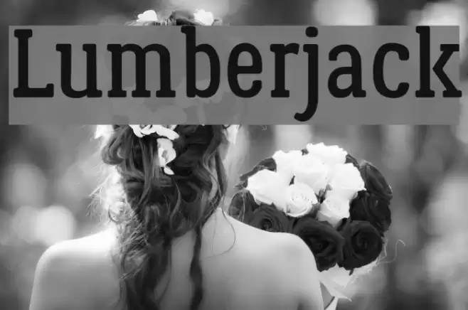 Lumberjack Font examples