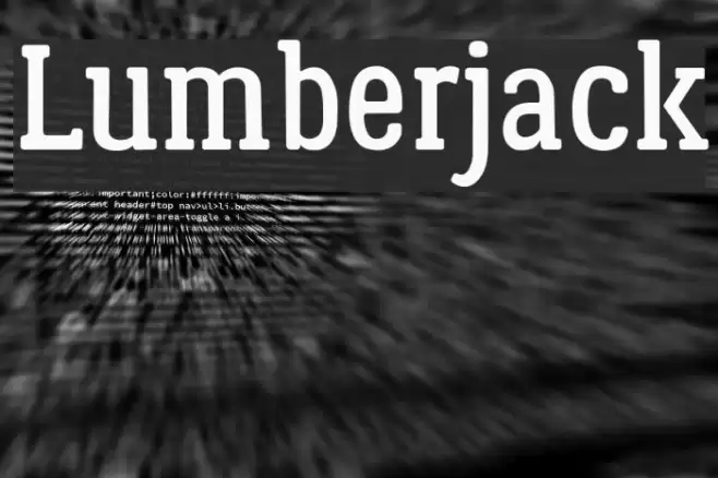 Lumberjack Font examples