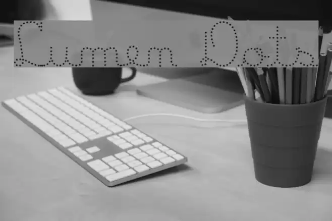 Lumen Dots Font examples