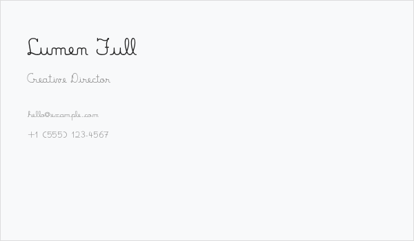 Lumen Full Business Card