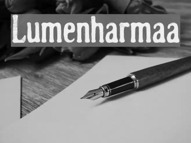 Lumenharmaa Font examples