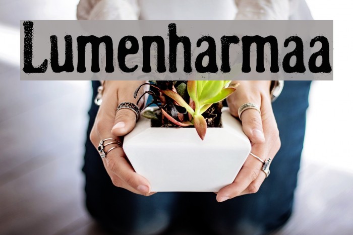 Lumenharmaa Font examples
