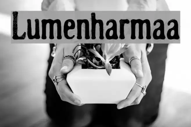 Lumenharmaa Font examples