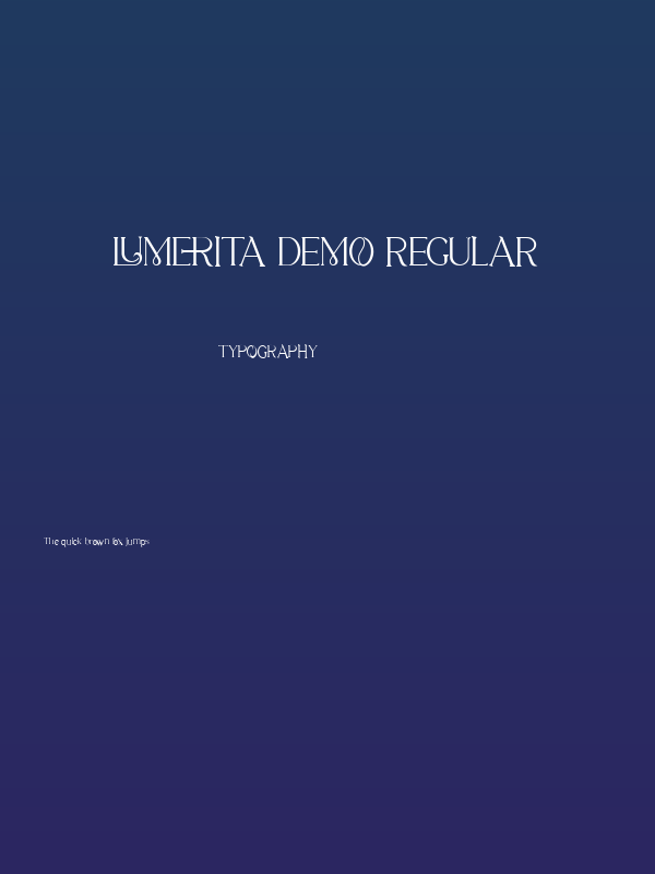 Lumerita DEMO Regular Poster