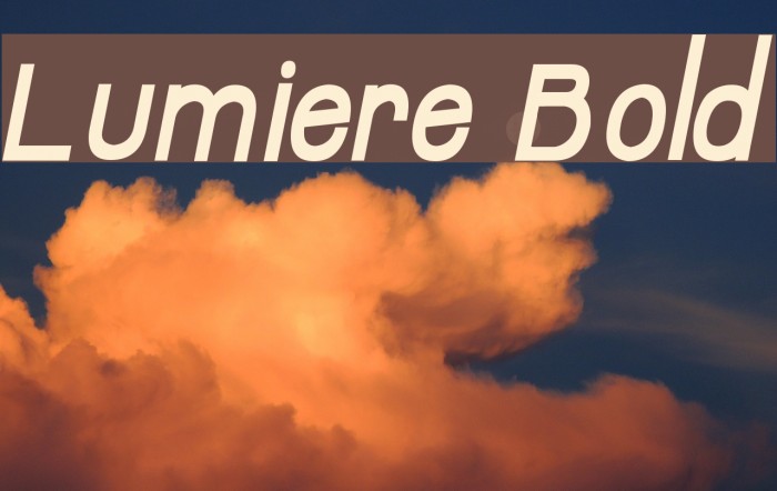 Lumiere Bold Font examples