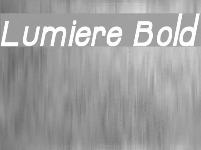 Lumiere Bold Font examples