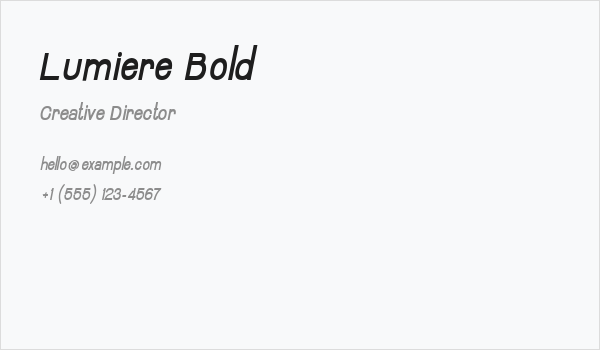 Lumiere Bold Business Card