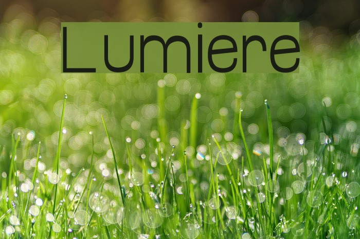 Lumiere Font examples