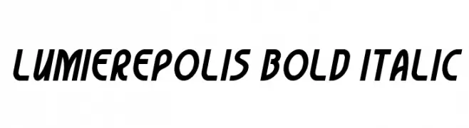 Lumierepolis Bold Italic Font