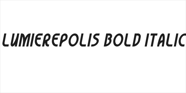 Lumierepolis Bold Italic Logo