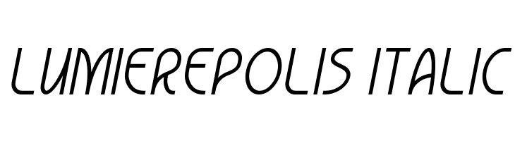 Lumierepolis Italic  Descarca Fonturi Gratis