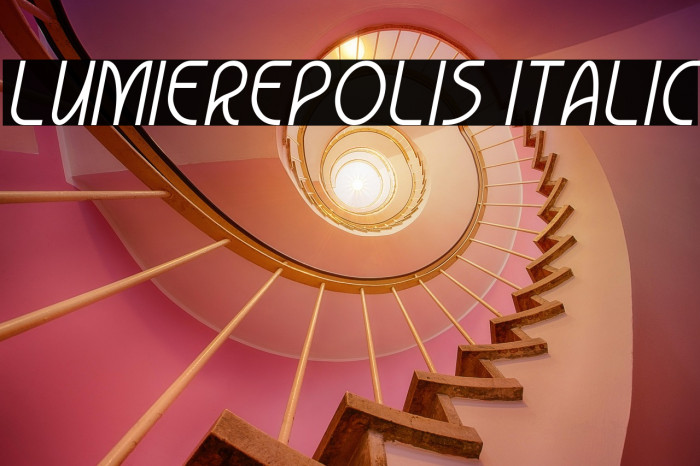 Lumierepolis Italic Font examples