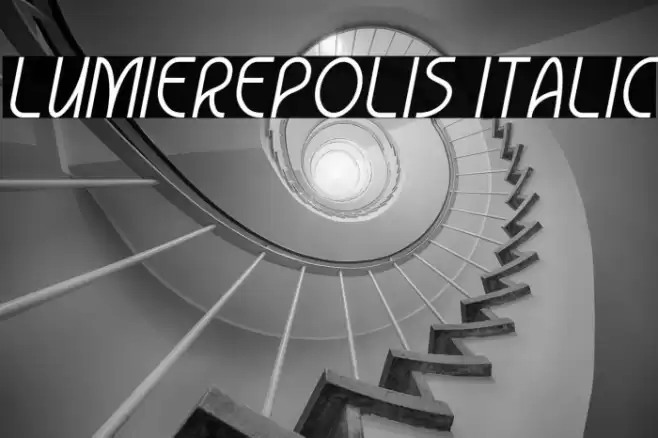 Lumierepolis Italic Caratteri examples