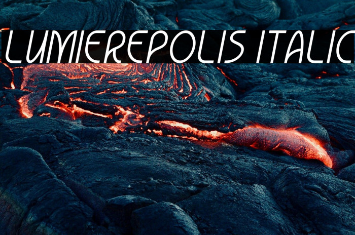 Lumierepolis Italic Font examples