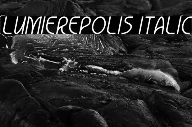Lumierepolis Italic Caratteri examples