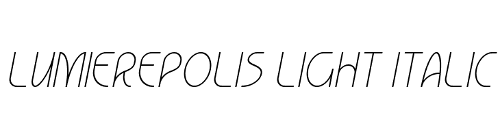 Lumierepolis Light Italic  Descarca Fonturi Gratis