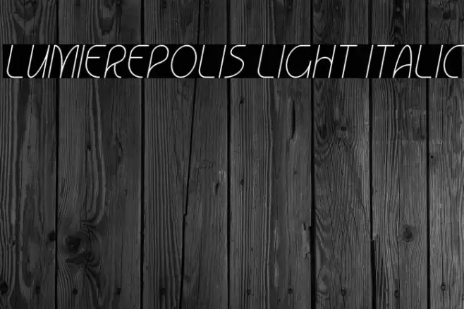 Lumierepolis Light Italic Caratteri examples