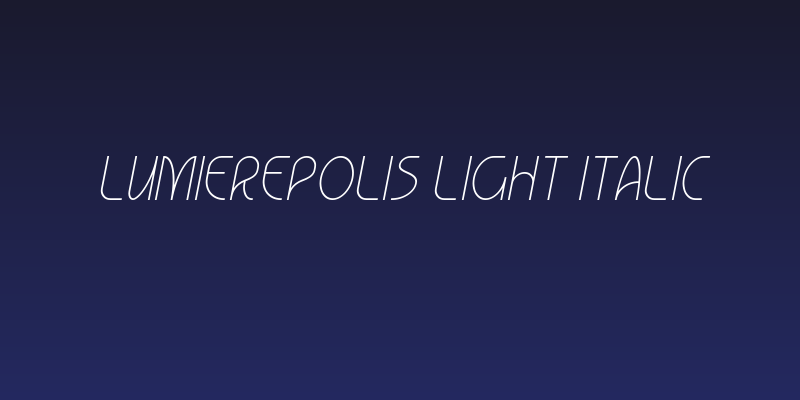 Lumierepolis Light Italic Social Header
