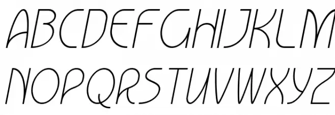 Lumierepolis Light Italic Font Litere mici