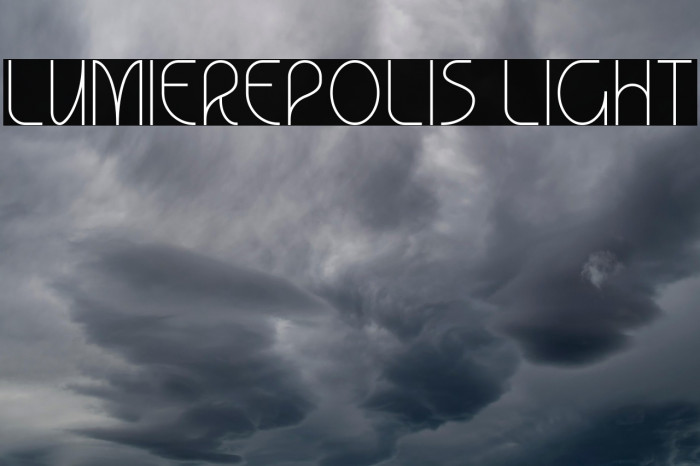 Lumierepolis Light Font examples