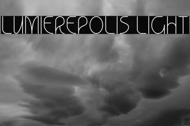 Lumierepolis Light Caratteri examples
