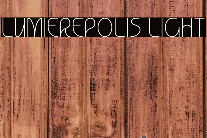 Lumierepolis Light Font examples