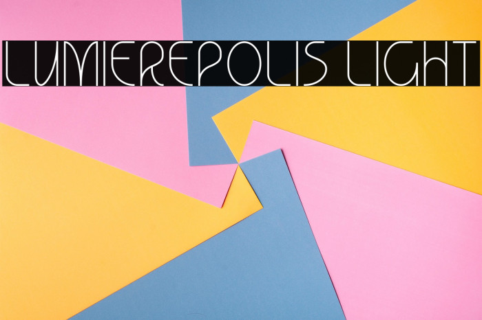Lumierepolis Light Font examples