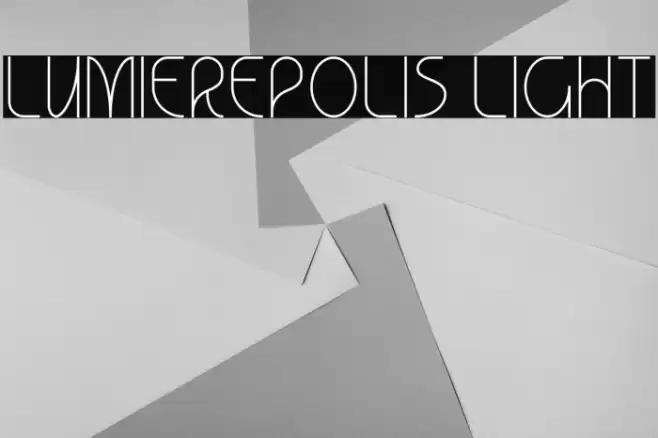 Lumierepolis Light Caratteri examples