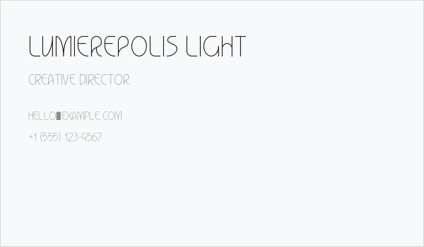 Lumierepolis Light Business Card
