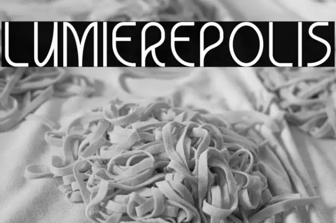Lumierepolis Font examples