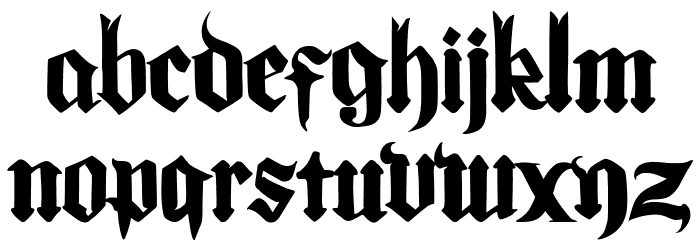 Luminados Fraktur Font LOWERCASE