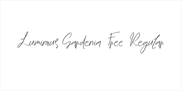Luminous Gardenia Free Regular Logo