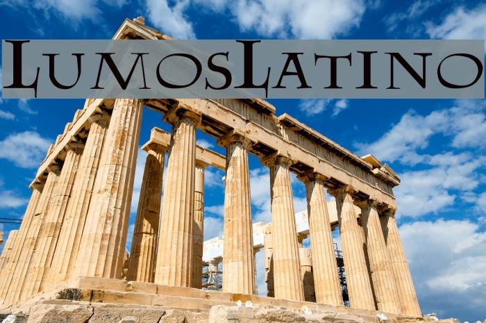 LumosLatino Font examples