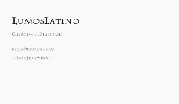 LumosLatino Business Card
