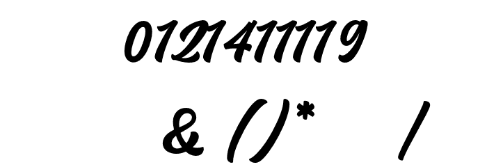 LumpiaBrushFree Font OTHER CHARS