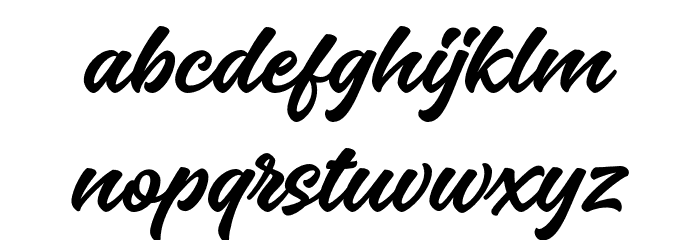 LumpiaBrushFree Font LOWERCASE
