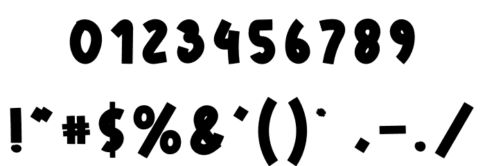Lumps Snow Font OTHER CHARS