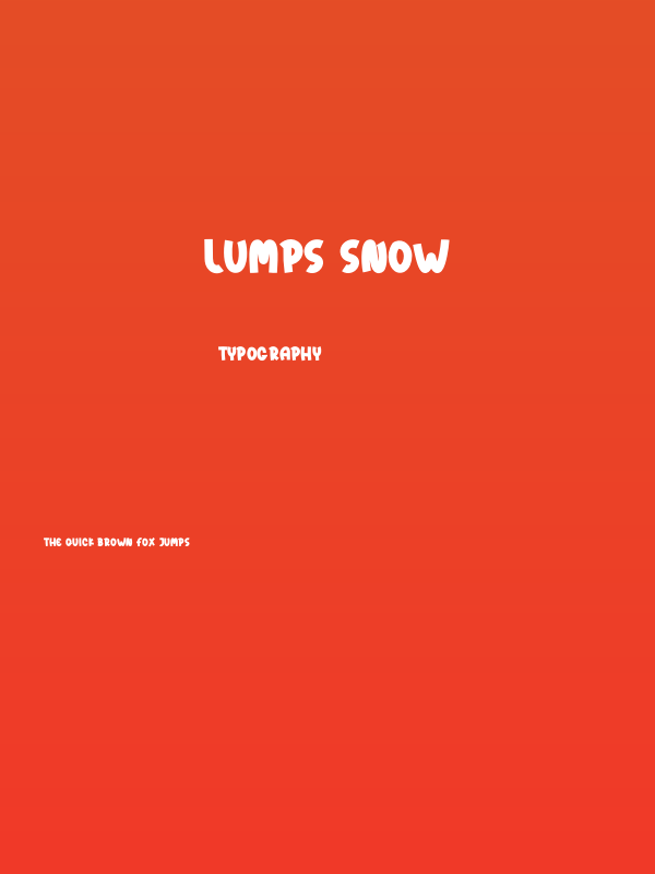 Lumps Snow Poster