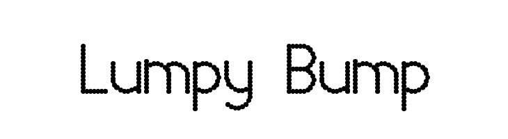 Lumpy Bump Font