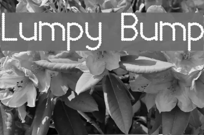 Lumpy Bump Schriftart examples