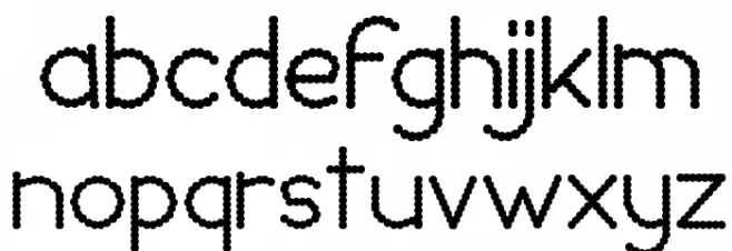 Lumpy Bump Schriftart Kleinbuchstaben
