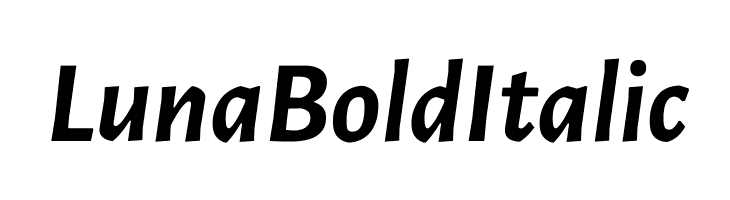 Luna Bold Italic Font