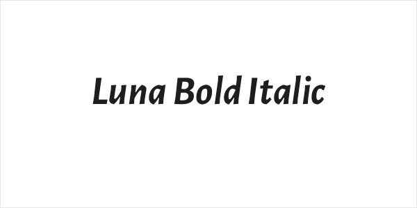 Luna Bold Italic Logo