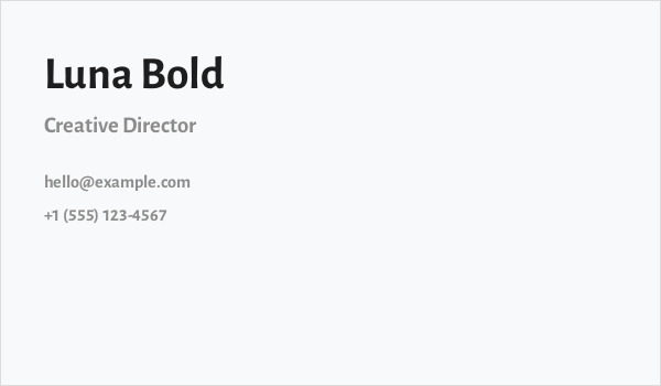 Luna Bold Business Card