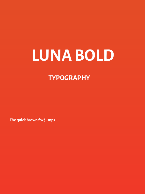 Luna Bold Poster