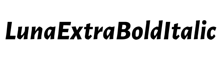 Luna Extra Bold Italic Font